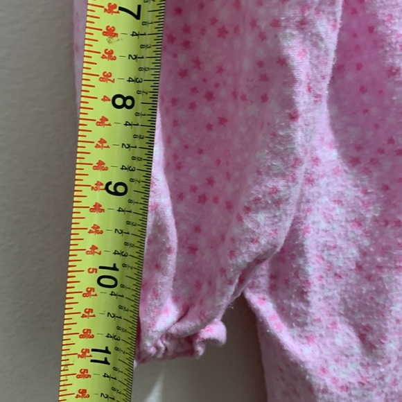 Toddler Girls smocked puffy sleeve Star print flannel cottage core prairie gown - Picture 9 of 9